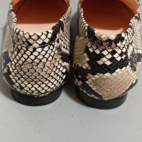 J. Crew Cecile AQ136 Smoking loafer leather reptile embossed size 9 - Picture 5 of 12